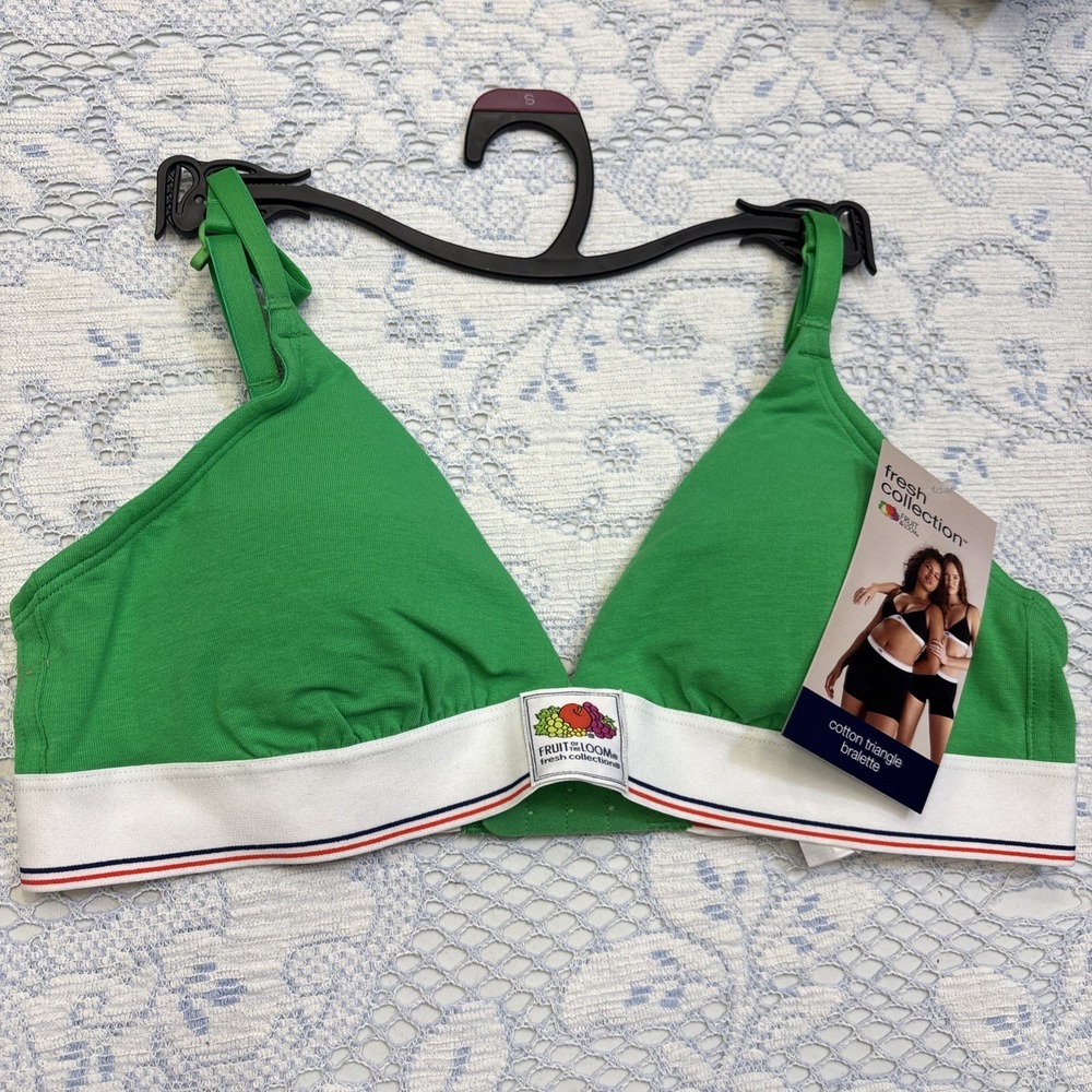 Fresh Collection by Fruit of the Loom Women's Cotton Triangle Bra Green S